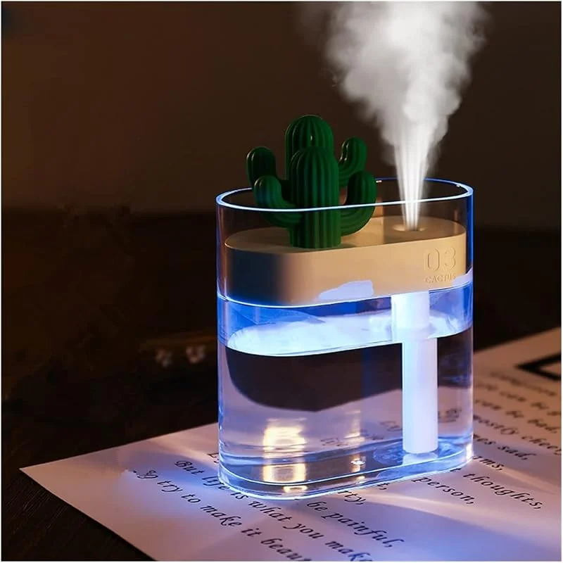 Luftbefeuchter 160 ML Ultraschall Luftbefeuchter Kaktus Farblicht USB Ätherisches Öl Diffusor Auto Luftreiniger Aroma Diffusor Anion Nebelhersteller Raumluftbefeuchter