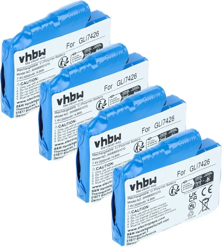 vhbw 4X Akku kompatibel mit Glovii Universal Gloves — Heizkleidung
