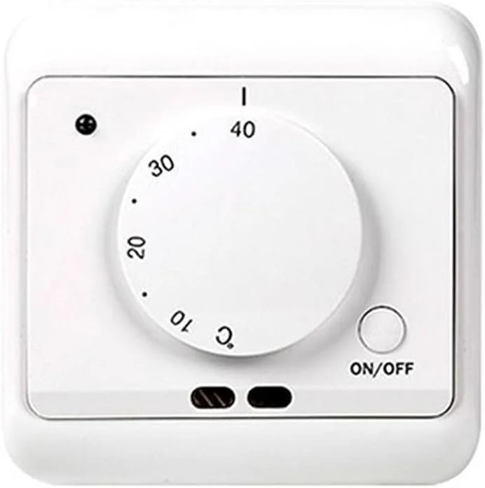 RANRAO Regelbares Thermostat, 220V Mechanischer Raumthermostat, Temperaturregler, Klimaanlage und Fußbodenheizung, Weiß, Wi-Fi, Minimalistisch — Heizung Warmepumpe