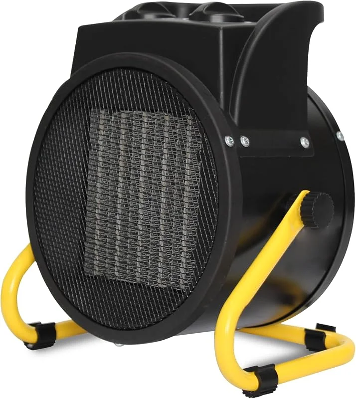 STAK Werkstattheizer 3000W - Warmluftgenerator mit Keramikheizelement - Schutzart IP20 mit Gebläsefunktion und neigbarem Kopf — Heizung Warmepumpe