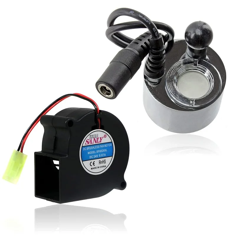 Spares2go Elektrischer Heizlüfter, kompatibel mit Dimlex DC 24 V + Optimyst Glasscheibenwandler — Heizung Warmepumpe