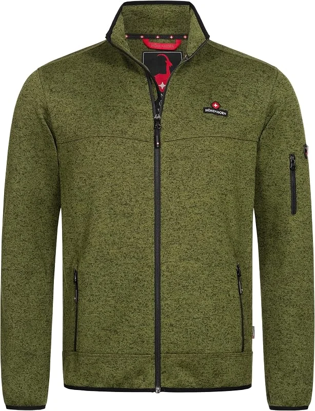 Höhenhorn Tacul Herren Jacke Cardigan mit Fleece-Innenseite Strickfleece Outdoor Sweatshirt Stehkragen Warm Norweger in vielen Farben Größen S-3XL — Heizkleidung