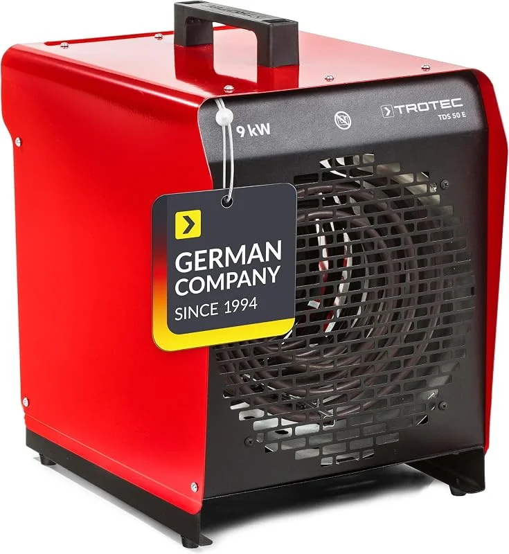 TROTEC TDS 50 E Elektroheizgebläse – 9 kW (Stufe 3), 4, 5 kW (Stufe 2) — Heizung Warmepumpe