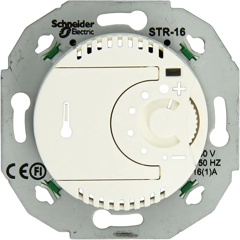 Schneider Electric elektronischer Temperaturregler mit Zentralplatte, Klemmschraube, Renova, weiss, Artikelnummer WDE011622 — Heizung Warmepumpe