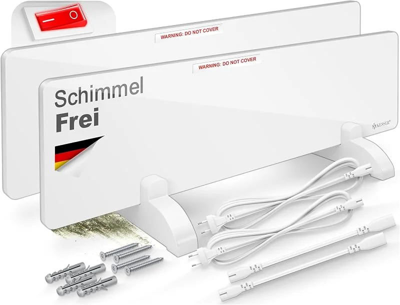 KESSER® Schimmel Infrarotheizung Schimmelentferner 100W Wandheizer 2er Set — Heizung Warmepumpe
