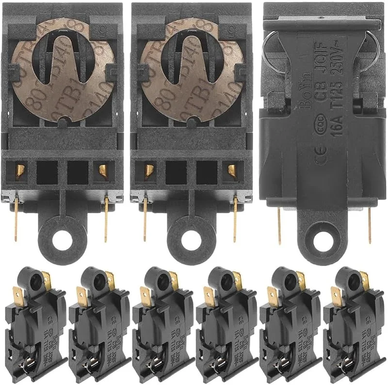 BESTOYARD 20 Stück Thermostatschalter 16a 250v Temperaturschalter mit Automatischer Abschaltung aus Abs und Kupfer für Professionelle Küche und Gewerblichen Einsatz — Heizung Warmepumpe