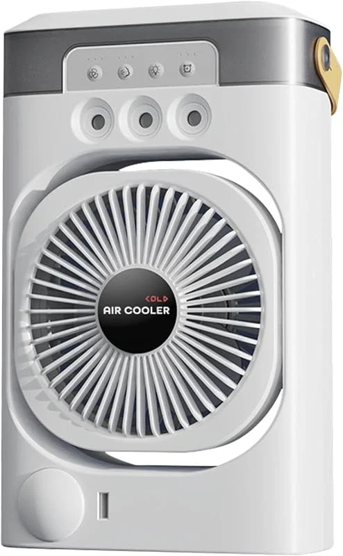 Personal AC, Schreibtischklimaanlage, Luftkühlventilator USB betrieben - 7-farbiges Nachtlicht, 3 Mist-Modi Schreibtischbefeuchter Raumkühler für Home Studio-Schlafsaal — Luftbefeuchter