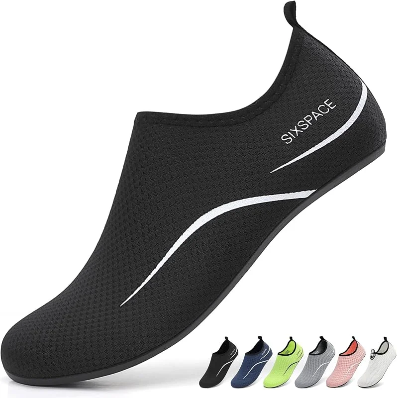 Sixspace Unisex Badeschuhe Wasserschuhe mit Rutschfester Sohle, Gr.34-47 — Heizkleidung