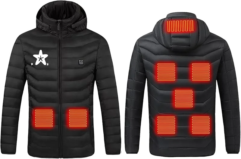 Beheizbare Jacke Herren Damen Wärmende Beheizte Jacke mit 8 Heizzonen — Heizkleidung