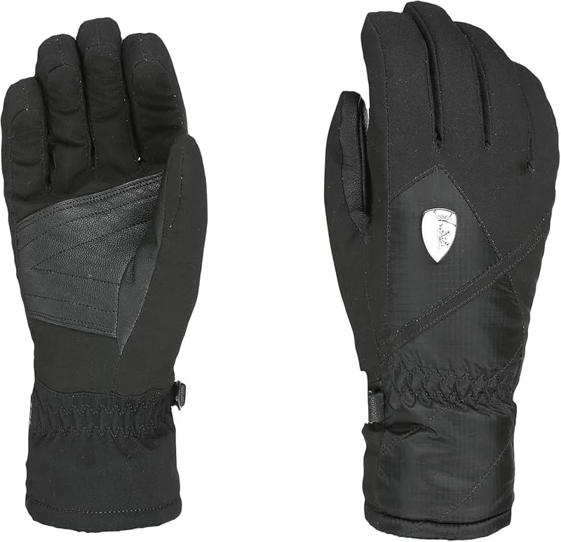Damen-Winterskihandschuhe, umweltfreundlich, wasserdicht, Thermohandschuhe mit Fellbündchen, für Snowboard, Ski und Schneeschuhe – 1 Paar — Heizkleidung