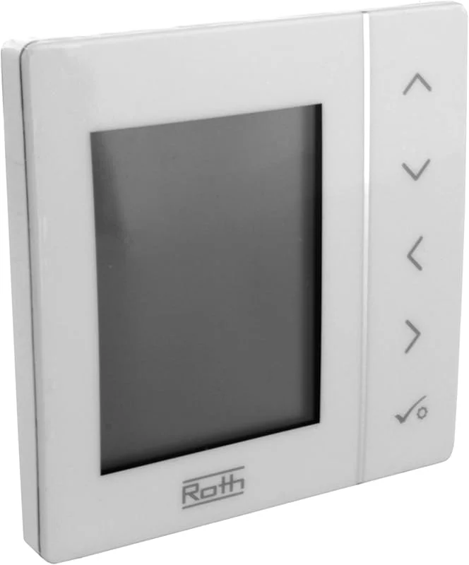Roth Basicline T, 230V, programmierbarer Uhrenthermostat, Raumregler, 1135007436 — Heizung Warmepumpe