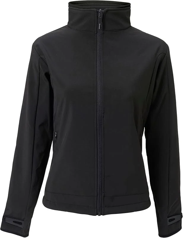 30seven, Beheizbare Softshell-Jacke für Damen, Passgenau, Fleece-Futter, Bis zu 5 Stunden Kontinuierliche Wärme, Inklusive Super-Akku, Schwarz, M — Heizkleidung