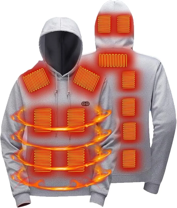 2026 Testsieger Beheizbarer Hoodie Herren Damen Schnelle Erwärmung Pullover — Heizkleidung