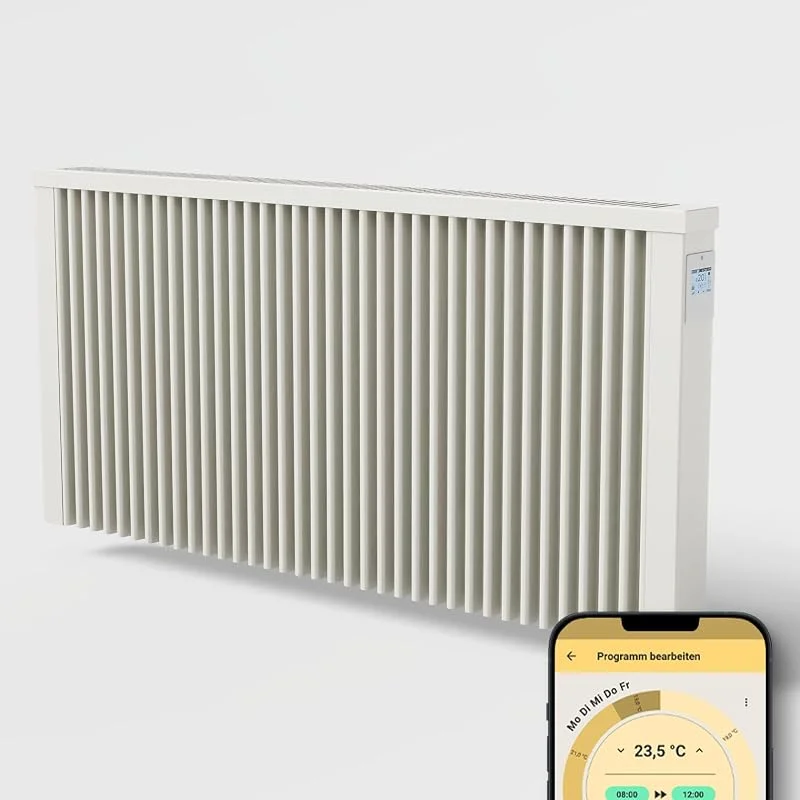 AeroFlow Elektroheizung mit Schamotte Speicherkern FlexiSmart Pro WLAN Fähig App Steuerung (MAXI 2450) — Heizung Warmepumpe