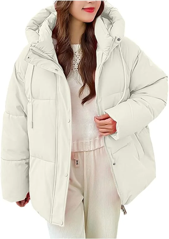 Generisch Winterjacke Damen Lang Steppmantel Damen Leicht Daunenmantel Warm Mit Kapuze Wintermantel Elegant Frauen Steppjacke Dicke Daunenjacke Oversized Daunenjacken Outdoor Puffer Jacke — Heizkleidung