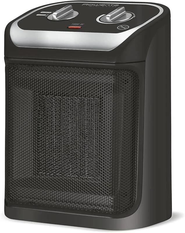 Rowenta Mini Excel Keramik Heizlüfter 1000 Watt, Elektro-Heizung, energiesparend, Innenraum, inkl. Silence-Modus, extrem leise mit nur 49 dB(A), für 25 m² Räume, kompaktes Design, SO9261 — Heizung Warmepumpe