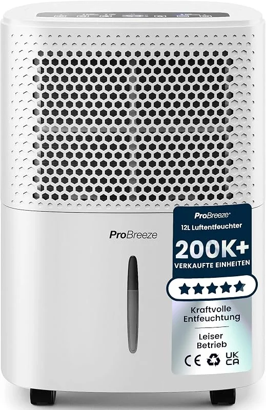 Pro Breeze 12L Luftentfeuchter mit leisem Betrieb — Luftbefeuchter